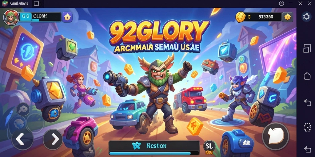 Tampilan gameplay seru dari 92GLORY yang menantang dan mengasyikkan.