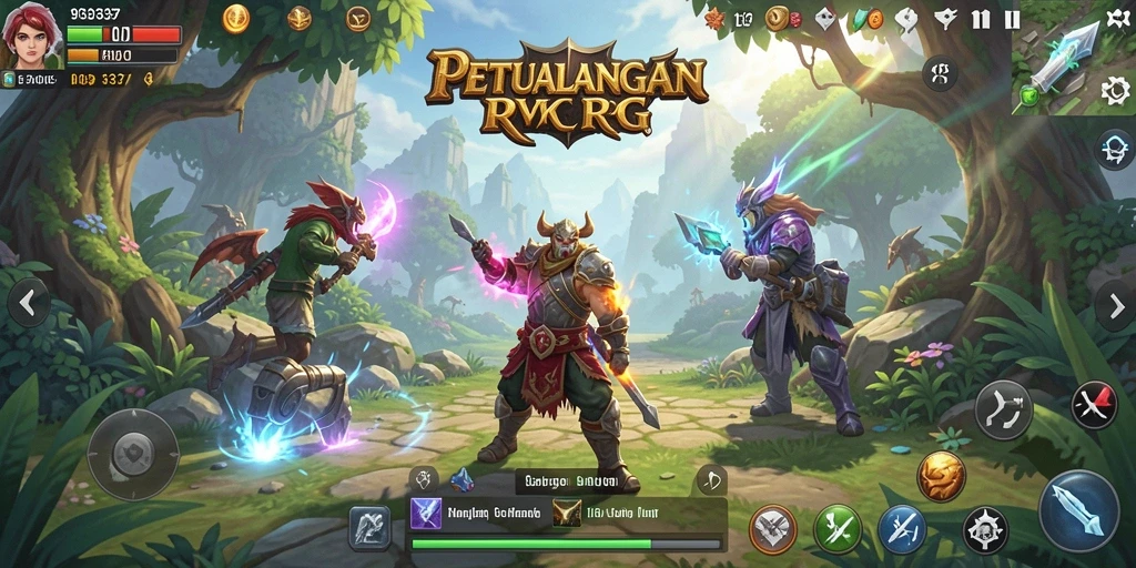 Tampilan gameplay RPG yang mendebarkan di 93337.