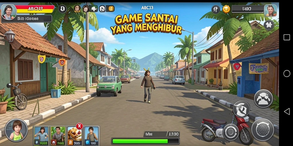 Tampilan gameplay menyenangkan dari ABC33 dengan beragam mini game.