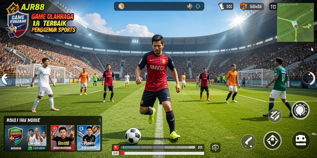 Screenshot utama AJR88 menampilkan aksi seru dalam permainan olahraga.
