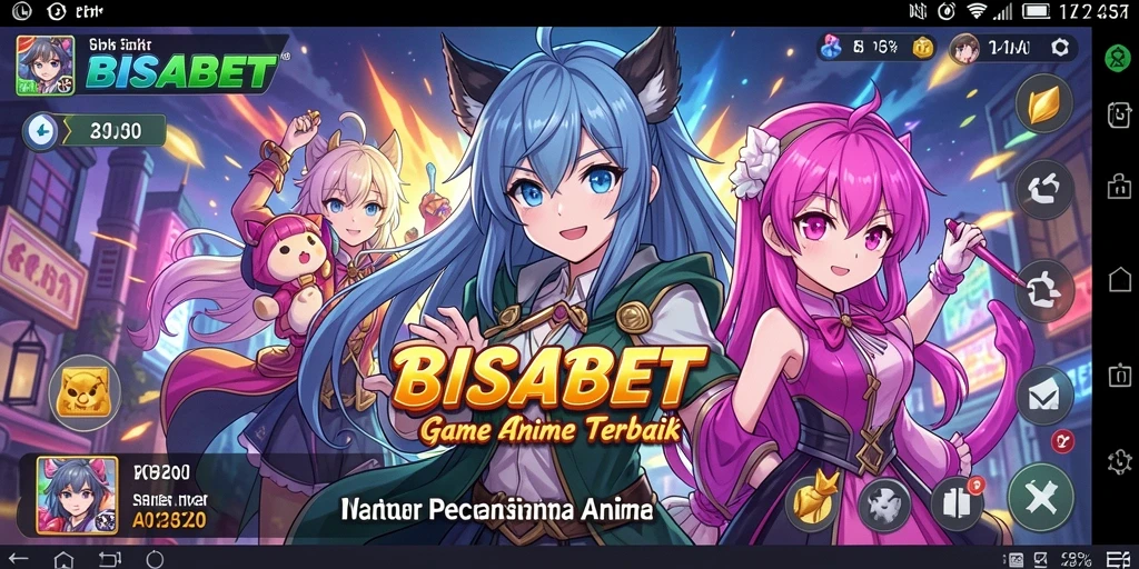 Screenshot gameplay BISABET menunjukkan aksi seru dan karakter anime.