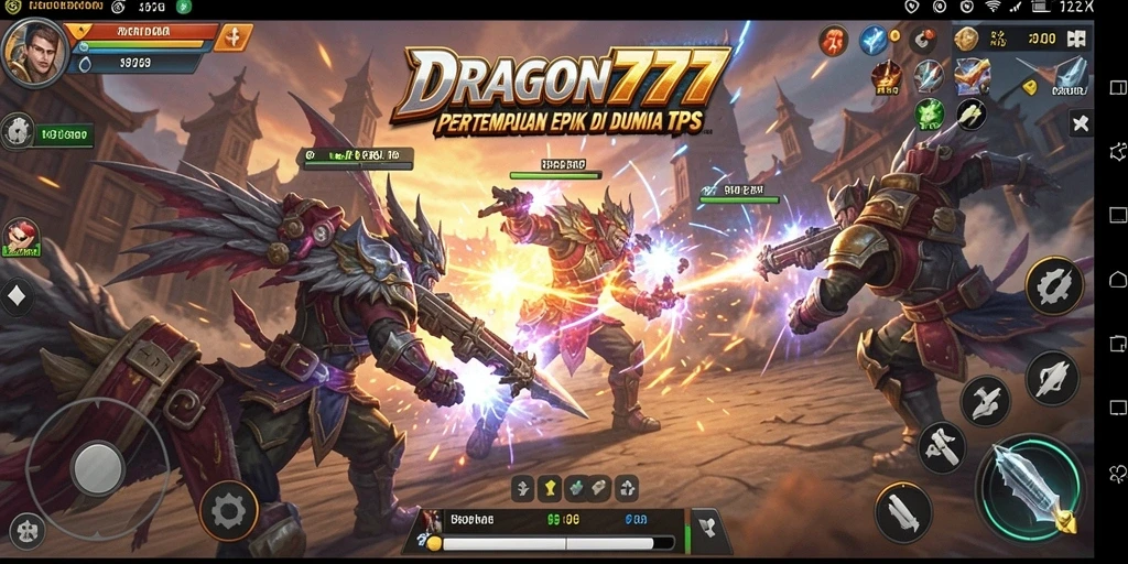 Tampilan gameplay menegangkan dari DRAGON777 dengan aksi TPS yang seru.