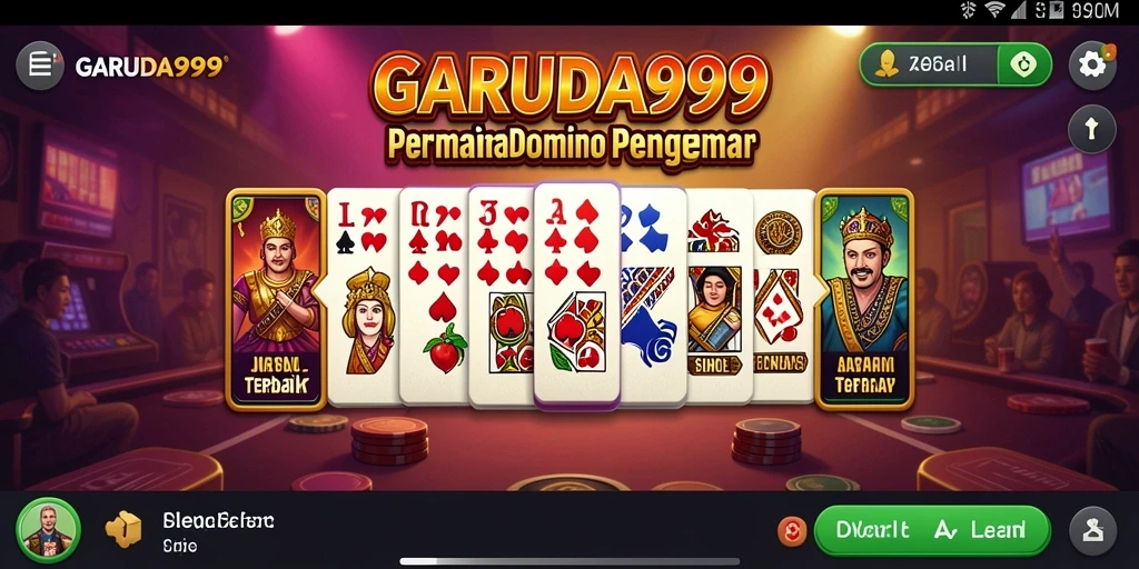 Tampilan gameplay menegangkan dari GARUDA999 saat bermain Domino.