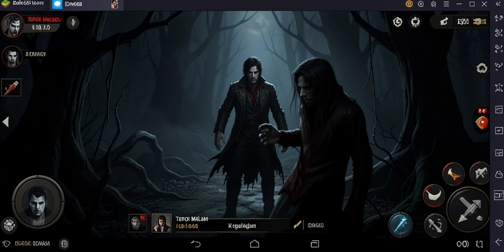 Tampilan gameplay seram di IDN668 dengan suasana mencekam.
