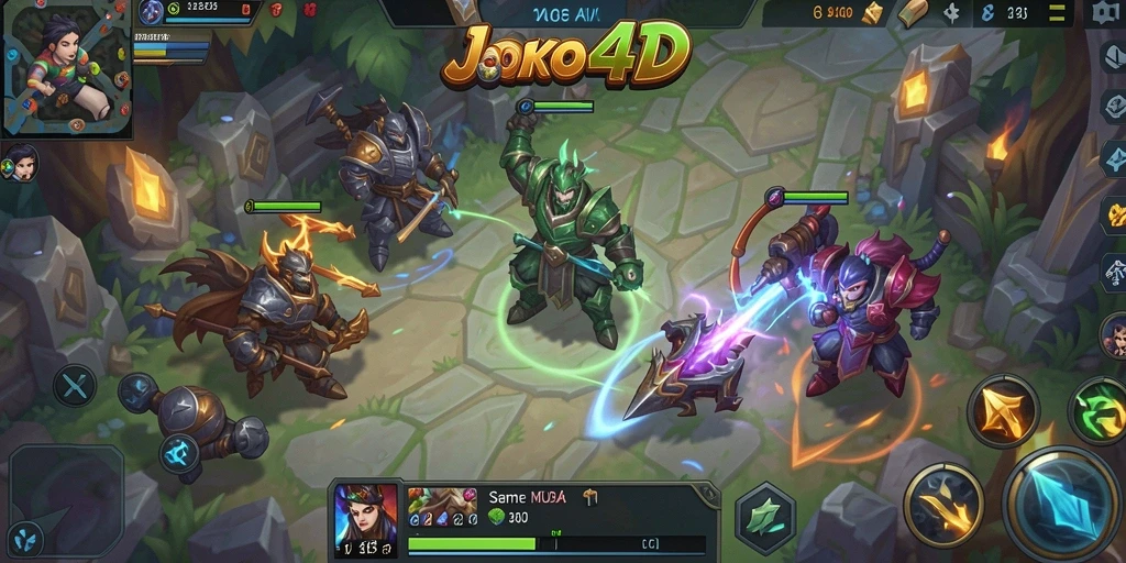 Tangkapan layar gameplay MOBA dari JOKO4D yang seru.