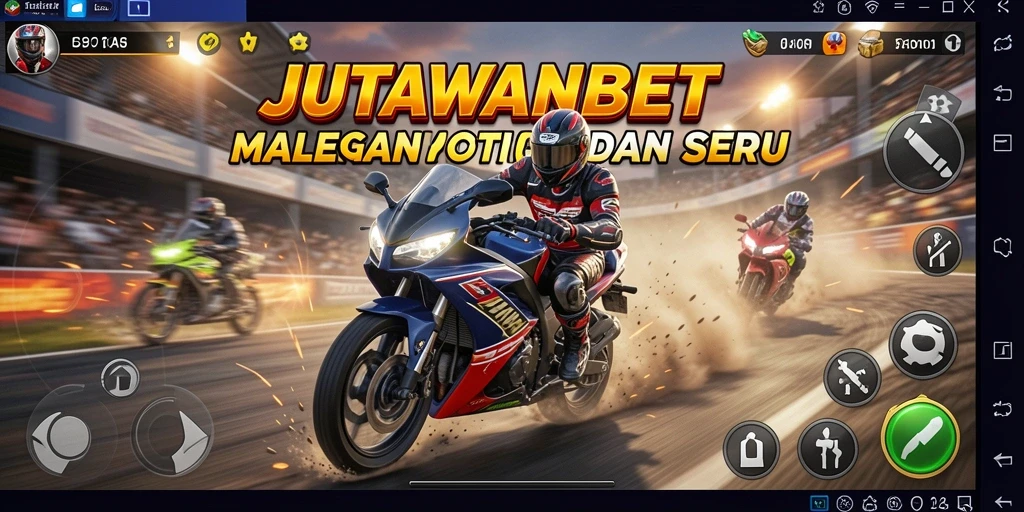 Tampilan epic balapan motor dalam JUTAWANBET