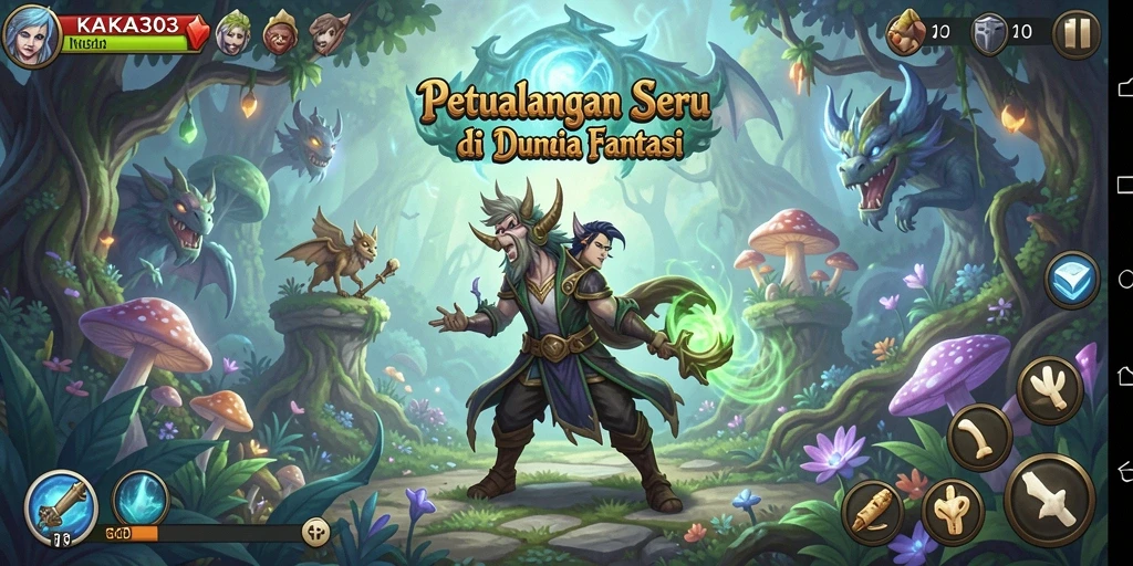 Tampilan gameplay KAKA303 yang penuh aksi dan tantangan.