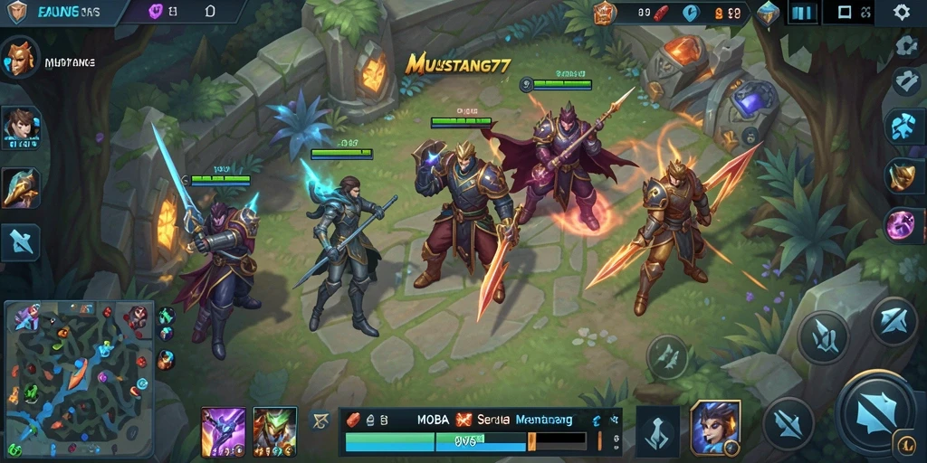 Tangkapan layar gameplay <strong>MUSTANG77</strong> menunjukkan akasi pertempuran yang mendebarkan.