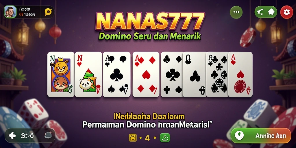Tampilan gameplay Domino yang seru dan interaktif di NANAS777.