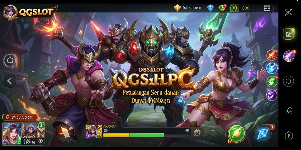 Tampilan gameplay seru di dunia fantasi QQSLOT.