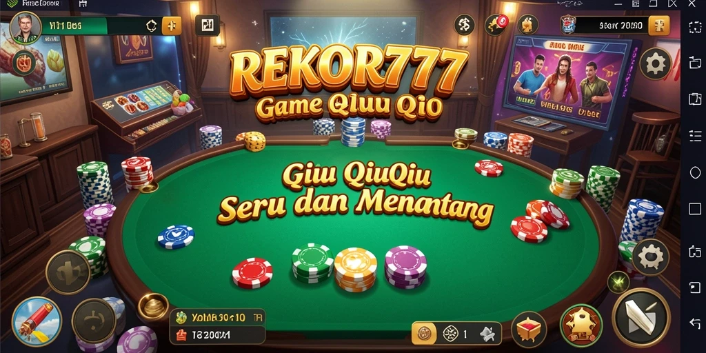 Tampilan gameplay QiuQiu yang seru dan menantang di REKOR777.