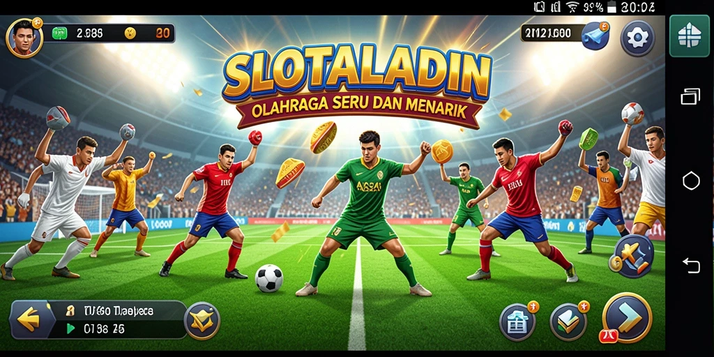 Tampilan menarik gameplay olahraga dalam SLOTALADIN.