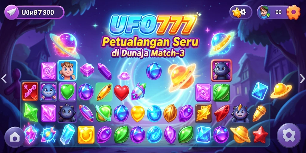 Tampilan warna-warni dan gameplay seru di UFO777.